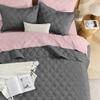 Litanika California King Size Quilt Set Grey- Oversized Lightweight Comforter Bedspreads & Coverlets Gray - Bedding Cover Bed Decor - 3 Pieces (1 Quilt, 2 Pillowcases) view 3