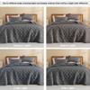Litanika California King Size Quilt Set Grey- Oversized Lightweight Comforter Bedspreads & Coverlets Gray - Bedding Cover Bed Decor - 3 Pieces (1 Quilt, 2 Pillowcases) view 4