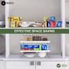 2 Pack Expandable Kitchen Wrap Organizer Rack, Height & Width Adjustable Aluminum Foil and Plastic Wrap Organizer for Pantry, Cabinet Food Wrap Organization and Storage - (3 Tier 9.8 to 15.6"L) view 3
