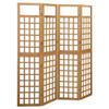 4-Panel Folding Room Divider, Freestanding Solid Fir Wood Privacy Screen Panels Home Decor for Indoor Bedroom Office, Trellis Divider Screen for Climbing Vines and Flowers Stands, 63.4"x70.9" view 1