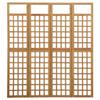 4-Panel Folding Room Divider, Freestanding Solid Fir Wood Privacy Screen Panels Home Decor for Indoor Bedroom Office, Trellis Divider Screen for Climbing Vines and Flowers Stands, 63.4"x70.9" view 2