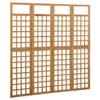 4-Panel Folding Room Divider, Freestanding Solid Fir Wood Privacy Screen Panels Home Decor for Indoor Bedroom Office, Trellis Divider Screen for Climbing Vines and Flowers Stands, 63.4"x70.9" view 3