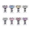 Double Ball Crystal Lotus Flower Candle Holder Buddha Temple Decor Ornament for Home Festival Wedding Party Table Decor view 2