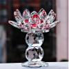 Double Ball Crystal Lotus Flower Candle Holder Buddha Temple Decor Ornament for Home Festival Wedding Party Table Decor view 3