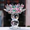 Double Ball Crystal Lotus Flower Candle Holder Buddha Temple Decor Ornament for Home Festival Wedding Party Table Decor view 4