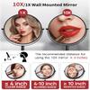Gospire 9" Large Size Wall Mount Magnifying Mirror, 1X/10X Magnification Double-Sided, 360 Swivel Extendable Cosmetic Vanity Round Shaving Bathroom Mirror for Men and Women view 3