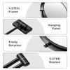 Gospire 9" Large Size Wall Mount Magnifying Mirror, 1X/10X Magnification Double-Sided, 360 Swivel Extendable Cosmetic Vanity Round Shaving Bathroom Mirror for Men and Women view 4