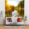 BELECO Forest Trees Tapestry Wall Hanging Lake Sunset Scenery Wall Tapestry Home Art Decor Outdoor Spring Summer Nature Tapestries for Bedroom Aesthetic Living Room Dorm Decor 92x70 Inch view 2