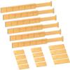 Toydoooco Bamboo Drawer Dividers with 12 Inserts, 16.3-22inches, Expandable Organizer, Adjustable Separators for Bedroom, Bathroom, Dresser 6 Pack view 1
