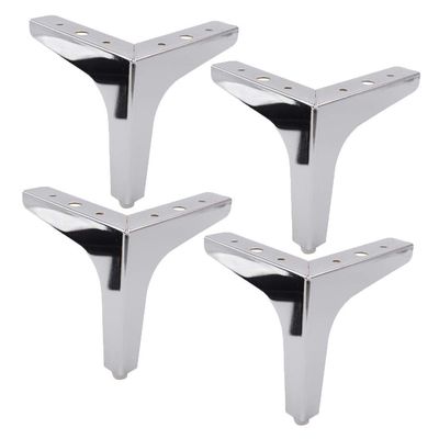 LUOFDCLDDD Furniture Legs4 Pieces Ofniture Feet Metalniture Legs T-Shaped Modern Sofa Couch Legs Iron Cabinet Table Desk Bed Stools Replacement Feetniture Risers with Screws/Silver/17Cm