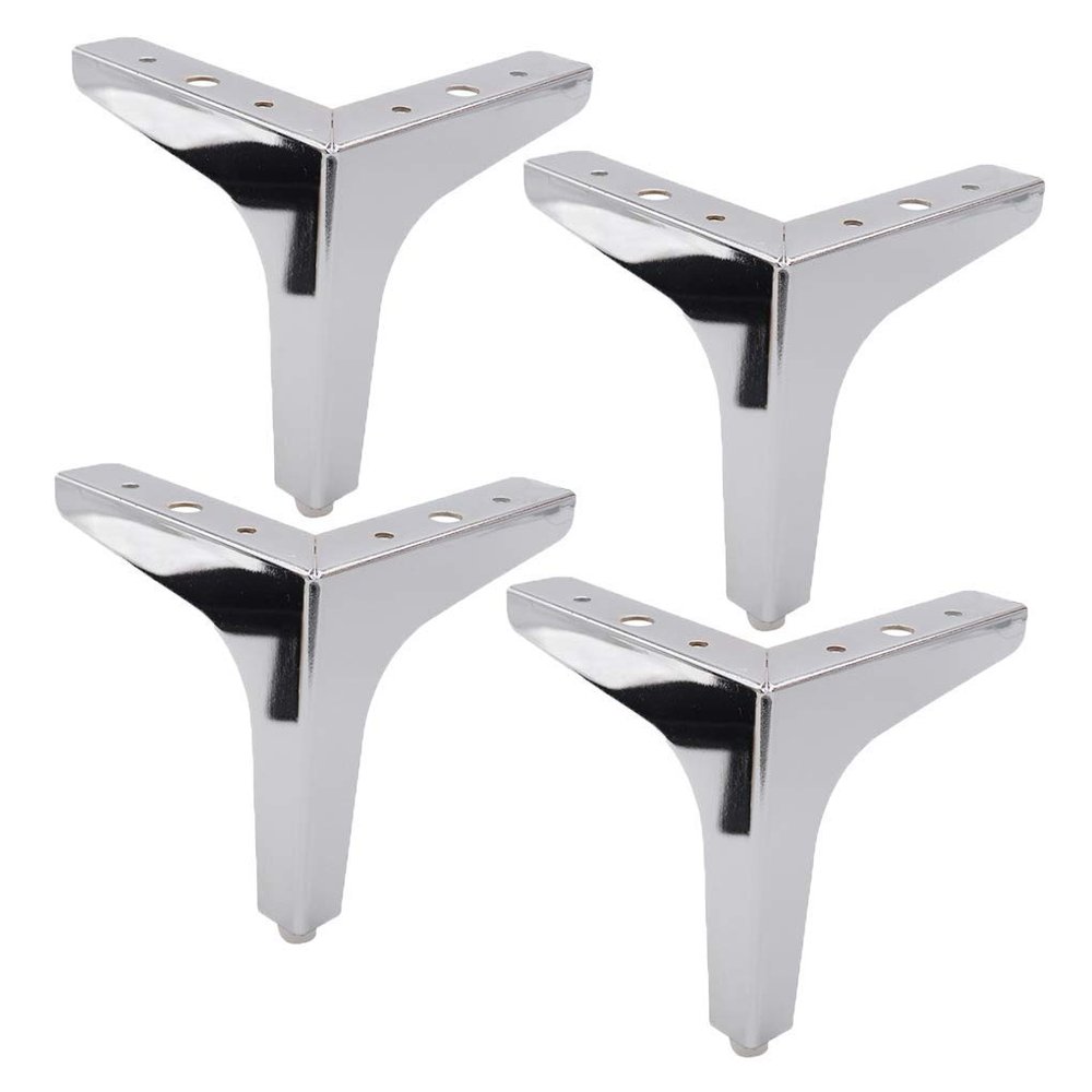LUOFDCLDDD Furniture Legs4 Pieces Ofniture Feet Metalniture Legs T-Shaped Modern Sofa Couch Legs Iron Cabinet Table Desk Bed Stools Replacement Feetniture Risers with Screws/Silver/17Cm