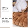 2pcs Biscuit Shape Floor Pillow Chair Cushion Round Seat Pad, Milk fleece Seat Pads For Dining Chair For Indoor Outdoor Garden Office Tatami Back Cushion Sofa Home Creative Cookie Shape,Bright yellow, view 2