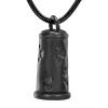 LiHiFG Tower Shape Stainless Steel Memorial Urn Jewelry -Dog/Cat Paw Print Funeral Casket Cremation Pendant for Pet view 1
