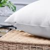 OTOSTAR Waterproof Outdoor Throw Pillow Inserts, Set of 4 Water Resistant Square Form Cushion Stuffer for Garden, Bench, Patio - Decorative Outdoor Sofa Pillows Inserts White, 20x20 Inches view 3