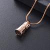 LiHiFG Tower Shape Stainless Steel Memorial Urn Jewelry -Dog/Cat Paw Print Funeral Casket Cremation Pendant for Pet view 2