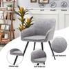annjoe Faux Suede Accent Chair Arm Chairs Living Room Chairs Leisure Chair Upholstered Chair with Metal Legs Set of 2 for Home Kitchen Office Bistro Cafe view 4