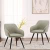 annjoe Faux Suede Accent Chair Arm Chairs Living Room Chairs Leisure Chair Upholstered Chair with Metal Legs Set of 2 for Home Kitchen Office Bistro Cafe view 1