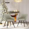 annjoe Faux Suede Accent Chair Arm Chairs Living Room Chairs Leisure Chair Upholstered Chair with Metal Legs Set of 2 for Home Kitchen Office Bistro Cafe view 3