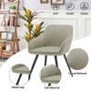 annjoe Faux Suede Accent Chair Arm Chairs Living Room Chairs Leisure Chair Upholstered Chair with Metal Legs Set of 2 for Home Kitchen Office Bistro Cafe view 4