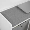 Haotian Entryway Storage Bench with 2 Baskets, Bed Ottoman Storage Cubes, Hallway Livingroom Shoe Bench Shoe Rack Shoe Cabinet with Seat Cushion, Grey, FSR65-K-DG view 3