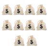 Cabilock Canvas Drawstring Bag with Pattern Party Storage Bag for Game Coins and Snacks 4.7X3.9 Inch Cotton Linen Money Pouch for Festival and Home view 1