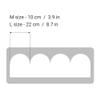 Border Reusable Plastic Wall Stencil // Frill - SEMICIRCLES 10 // Art Craft Mylar Template (17.7"x37.4") view 4