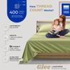 THREAD SPREAD 100% Cotton Bed Sheets Twin XL Sheet Set - 400 Thread Count Sheet Twin XL Size 3 PC Set (Sage Green), Soft, Cooling, Hotel-Quality 16" Deep Pocket Sateen Cotton Bedsheet for Hot Sleepers view 2