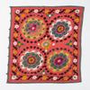4.5x5.7 Ft Traditional Silk and Cotton Suzani Textile, Central Anatolian Embroidery Wall Hanging or Bedspread. S61 view 1