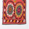 4.5x5.7 Ft Traditional Silk and Cotton Suzani Textile, Central Anatolian Embroidery Wall Hanging or Bedspread. S61 view 3