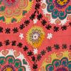 4.5x5.7 Ft Traditional Silk and Cotton Suzani Textile, Central Anatolian Embroidery Wall Hanging or Bedspread. S61 view 4