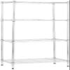 Amazon Basics 4-Shelf Adjustable Storage Shelving Unit for Garage, Steel Wire Rack, 200 Pound Loading Capacity per Shelf, 13.4"D x 23.2"W x 48"H, Chrome view 1