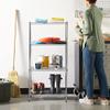 Amazon Basics 4-Shelf Adjustable Storage Shelving Unit for Garage, Steel Wire Rack, 200 Pound Loading Capacity per Shelf, 13.4"D x 23.2"W x 48"H, Chrome view 2