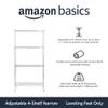 Amazon Basics 4-Shelf Adjustable Storage Shelving Unit for Garage, Steel Wire Rack, 200 Pound Loading Capacity per Shelf, 13.4"D x 23.2"W x 48"H, Chrome view 4