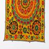 4.5x6 Ft Silk and Cotton Suzani Textile, Vintage Turkish Embroidery Wall Hanging or Bed Cover. S50 view 3