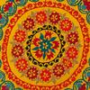 4.5x6 Ft Silk and Cotton Suzani Textile, Vintage Turkish Embroidery Wall Hanging or Bed Cover. S50 view 4
