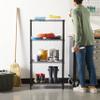 Amazon Basics 4-Shelf Steel Wire Storage Shelves for Garage, Adjustable Metal Shelving Unit, 200 lbs Per Shelf, 23.2" W x 48" H x 13.4" D, Black view 2