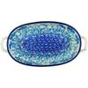 Polmedia Polish Pottery Oval Baker with Handles UNIKAT - Dragonfly Blues Pattern Handmade in Boleslawiec Poland by Ceramika Artystyczna + Certificate of Authenticity view 2