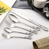25 Pieces Silverware Set Service for 5, Premium Stainless Steel Flatware Set Tableware Cutlery Utensil Set for Kitchen Party Restaurant Hotel Mirror Polished Round handle view 1