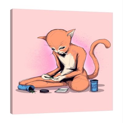 Jaxson Rea "Catnip Gallery Wrapped Canvas by Ludwig Van Bacon, 24" x 32"
