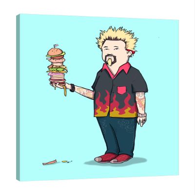 Jaxson Rea "Flavortown Gallery Wrapped Canvas by Ludwig Van Bacon, 24" x 32"