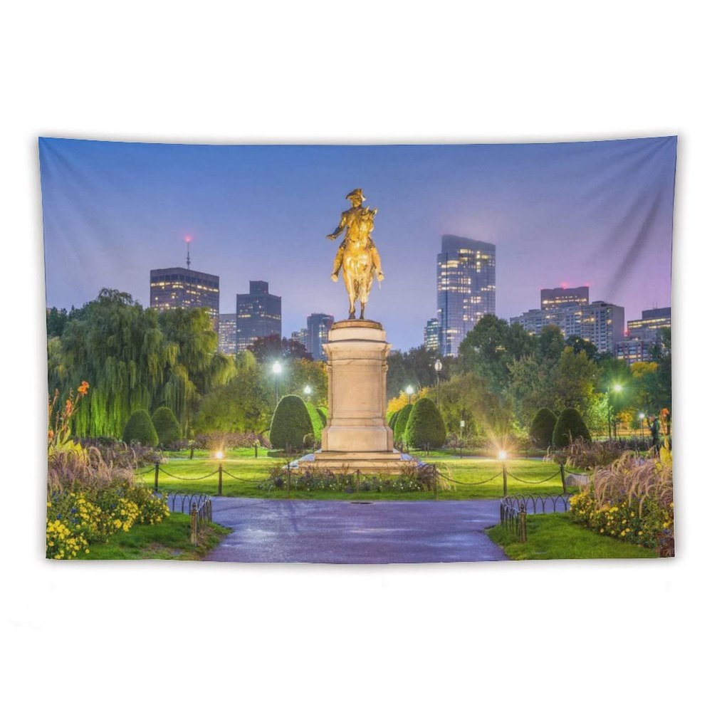 Landscape Tapestry The line of Boston, Massachusetts 60"x90" Aesthetic Tapestry Wall Hanging Art Home Decoration Bedroom Decor Living Room Door Curtain
