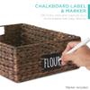 Best Choice Products Set of 4 16x12in Large Water Hyacinth Pantry Baskets, Woven Organizers w/Chalkboard Label, Chalk Marker - Brown view 2