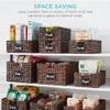 Best Choice Products Set of 4 16x12in Large Water Hyacinth Pantry Baskets, Woven Organizers w/Chalkboard Label, Chalk Marker - Brown view 4