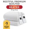 Sunbeam Restful Premium Quilted Heated Mattress Pad - King White view 2