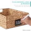 Best Choice Products Set of 4 16x12in Large Water Hyacinth Pantry Baskets, Woven Organizers w/Chalkboard Label, Chalk Marker - Natural view 2