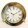 Antique Marine Brass Ship Porthole Analog Clock Nautical Wall Clock Home Decor by Unique Nautical Store view 1