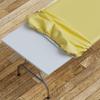 Sorfey Tablecloth -Fitted with Elastic, Vinyl with Flannel Back, Fits for Table 24"x 48" Rectangle,Water Proof, Easy to Clean, Solid Yellow Design view 1