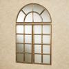 Touch of Class Passage Arched Windowpane Style Wall Mirror Set - Aged Gold - Set of Three - Large Decor to Hang in Bathroom, Bedroom, Dining Room, Living Room, Hallway, Foyer view 2
