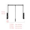 Clothing Finishing Rack, Pull Down Closet Rod, Aluminum Alloy Adjustable Closet Pull Down Hanger, Side-Mounted Brackets for Wardrobe Storage 3 Sizes (Size : 51-65CM (20.1-25.6IN)) view 2