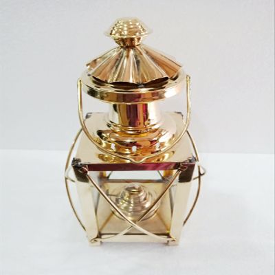 Antique Marine Anchor Decorative Oil Lamp Nautical Ship Lantern Antique Finish Shinny Brass by Unique Nautical Store